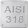 Stainless steel AISI 316, 316L