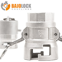 BAJOLOCK couplings, safety couplings, camlock safety coupling, 