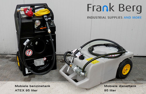 Mobile gasoline tank trolley 95 liters - ATEX