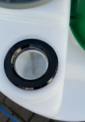 kijkglas, venster, reactievat, doseertank, mengtank