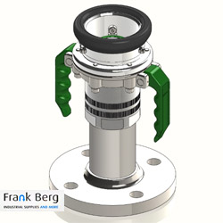 Dry break coupling, Hose Unit, dry disconnect coupling, flanged, mounted on flange