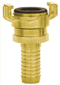 Brass GK Coupling with hose tail, GEKA couplings, quick coupling, water coupling