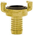 Brass GK Coupling with hose tail, GEKA couplings, quick coupling, water coupling