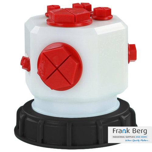 ibc connect multiblock, ibc lid with various connections, ibc-connect, multi flex block, multiblock, multiflexblock,  ibc tank connector, ibc tote, 1000l