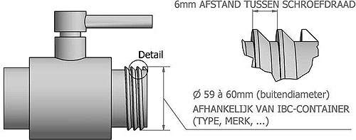 ibc kraan type schroefdraad