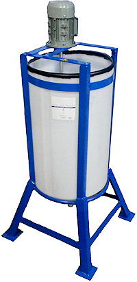 conical dosing tank, mixing vessel, stirring tank, stirred tank, agitator, frame, HDPE tank, plastic tanks