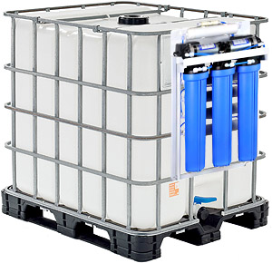 ibc container, osmose systeem voor ibc tanks, 1000L tank, osmose filter, omgekeerde osmose, industriële omkeer osmose systemen, omgekeerde osmose water, ro filter, reverse osmosis, waterzuivering,  osmose filters, osmosewater installatie, osmose systeem, omgekeerde osmose apparaat