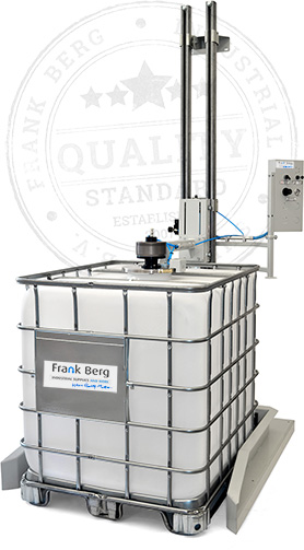 ATEX roerwerk, IBC mengstation, roerwerk atex, menger, EX, zone, atex statiefroerwerk, ibc containers, mengen, ontvlambare producten mengen