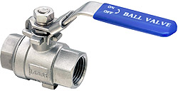 2-piece Stainless steel ball valve, female thread