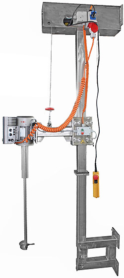 wandstatief, statiefroerwerk, mixer, snelmenger, hefinrichting