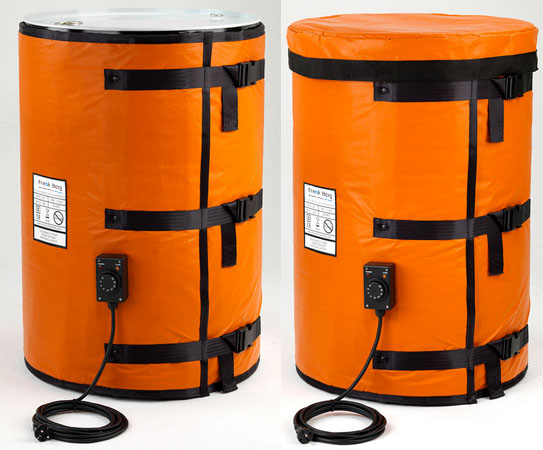 hygienic drum heater, clean room, fda drum heating, heating jacket for drums, food grade